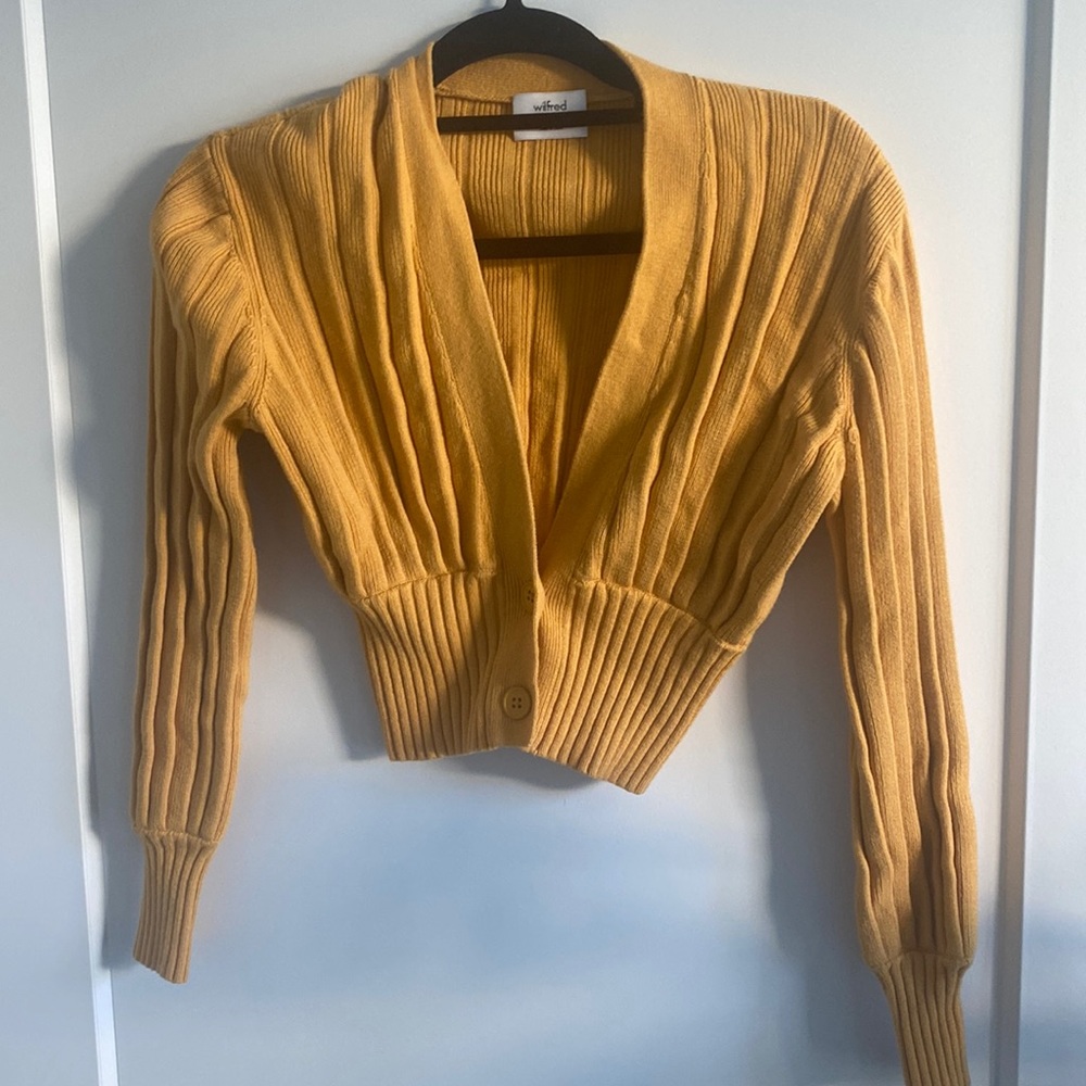 Wilfred plunge front cardigan (Aritzia)